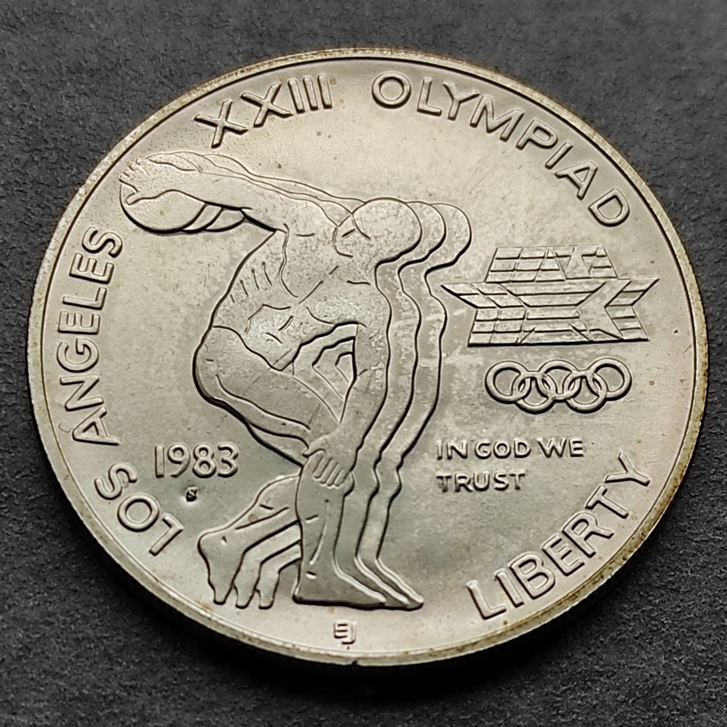 Estados Unidos 1 dólar 1983 XXIII Olimpiada Los Ángeles Plata 26,73 gr 38,1 mm EE.UU.