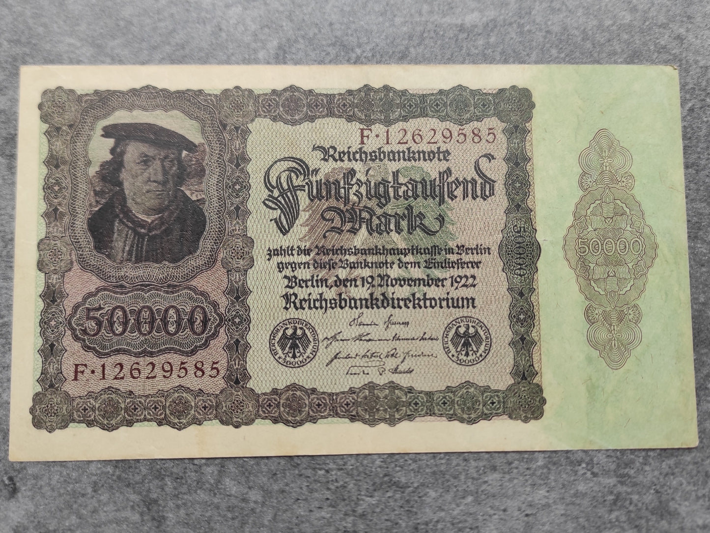 Billete de Alemania 50000 marcos 1922