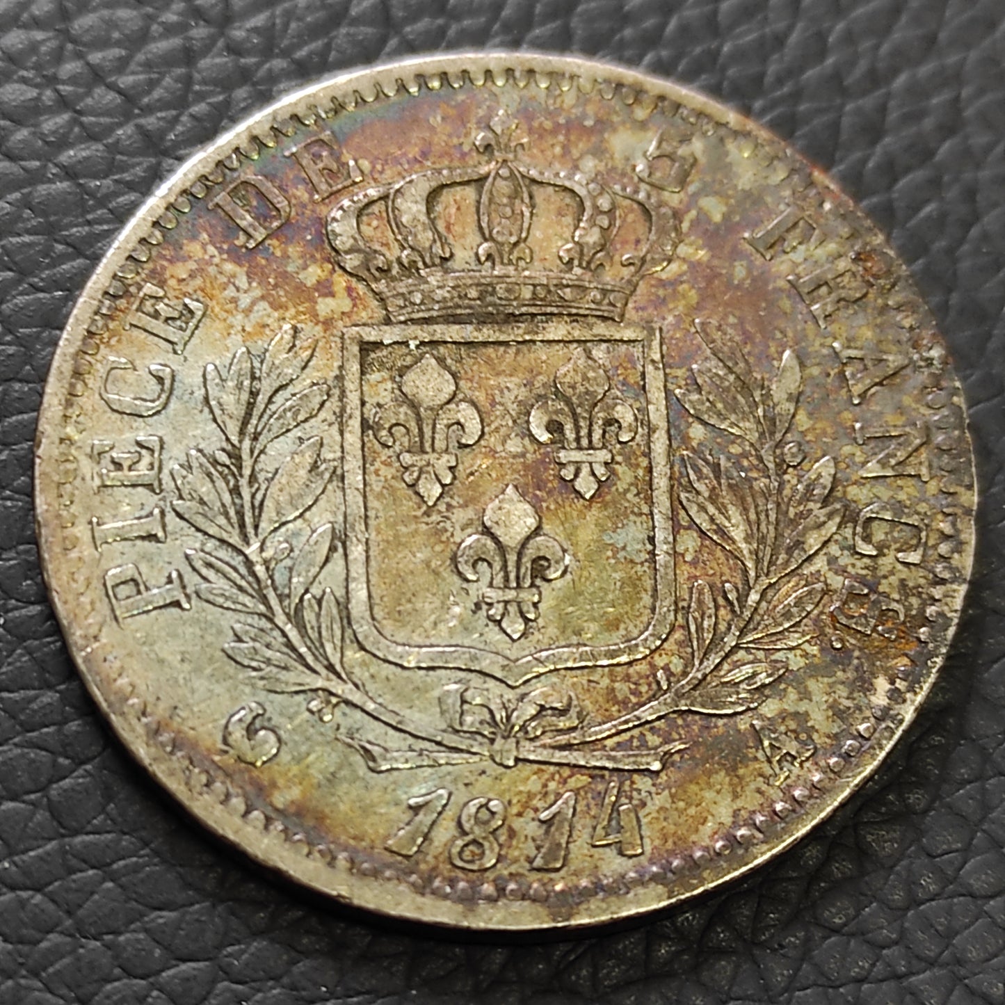 Louis XVIII (1814-1826) 5 Francs 1814 A Paris. Argent. 24,61 gr