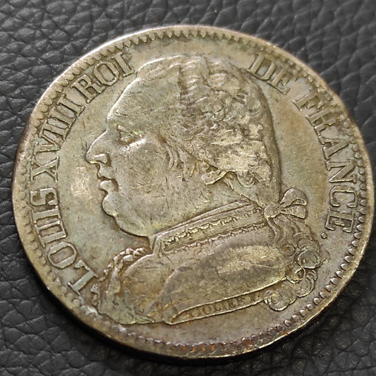 Luis XVIII (1814-1826) 5 francos 1814 En París. Dinero. 24,61 gramos