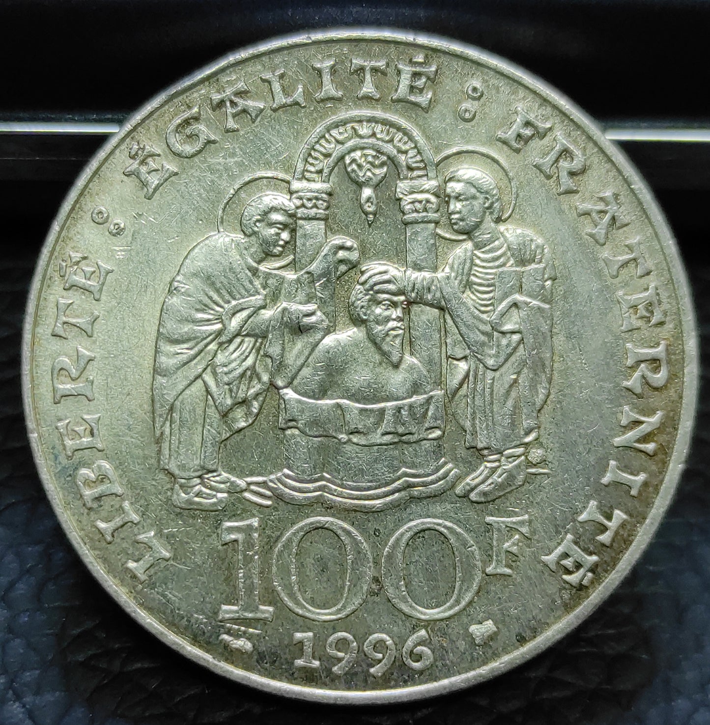 Clodoveo Reyes de los Francos 100 Francos 1996 Plata