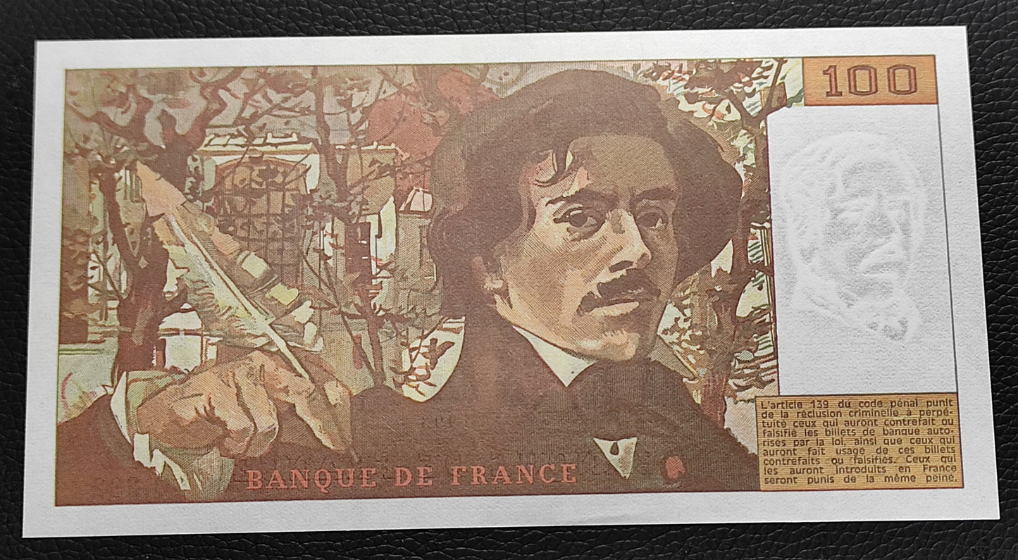 Billete 100 Francos Delacroix 1993 Nuevo