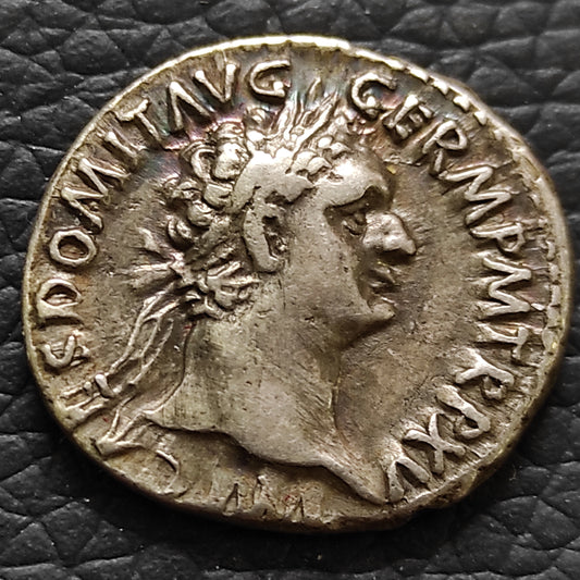 Domitian (81-96) denier. Pallas reverse. Money. 3.53 gr