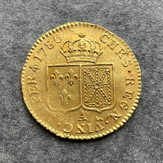 Louis XVI (1774-1793) Louis d'Or au buste nu 1786 A Paris 7.57 gr brillant de frappe