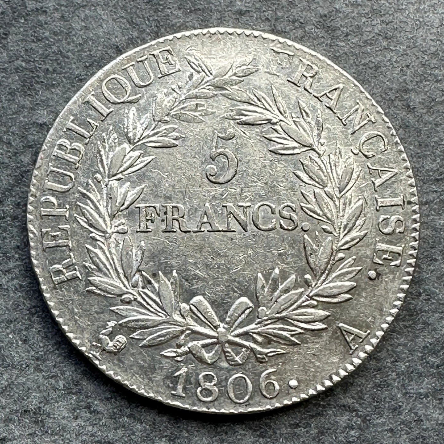 Napoleon I (1804-1814) 5 francs 1806 In Paris Silver 25.01 gr