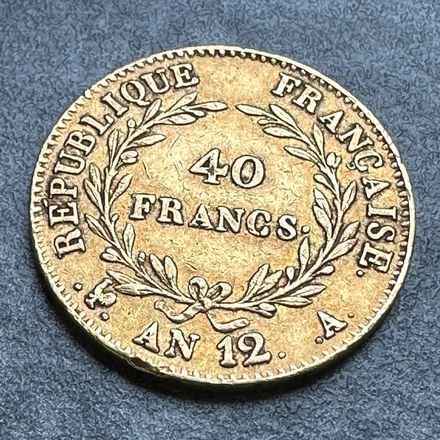 Bonaparte Premier Consul (1799-1804) 40 Francs An 12 A Paris 12.86 gr