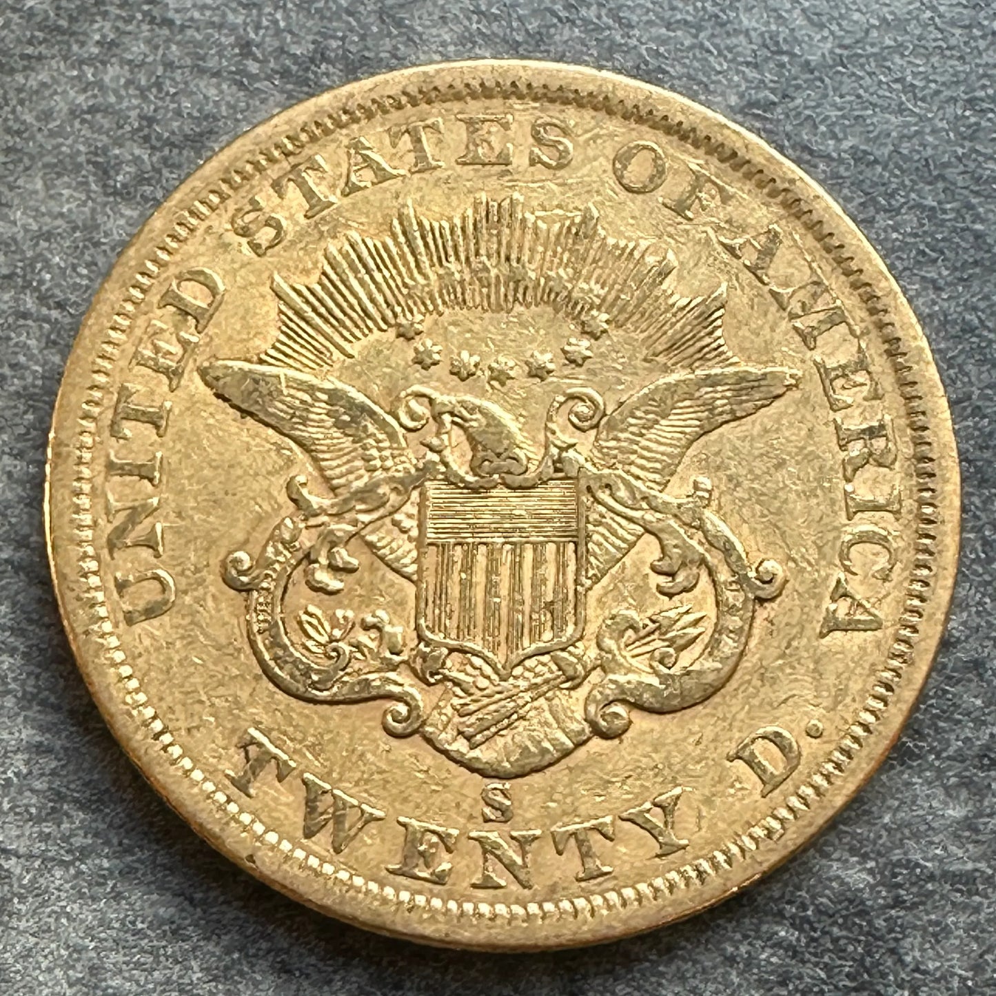 USA TWENTY D. 20$ Liberty Head (1849-1866) 20 Dollars Or 1863 S San Francisco 33,29 gr