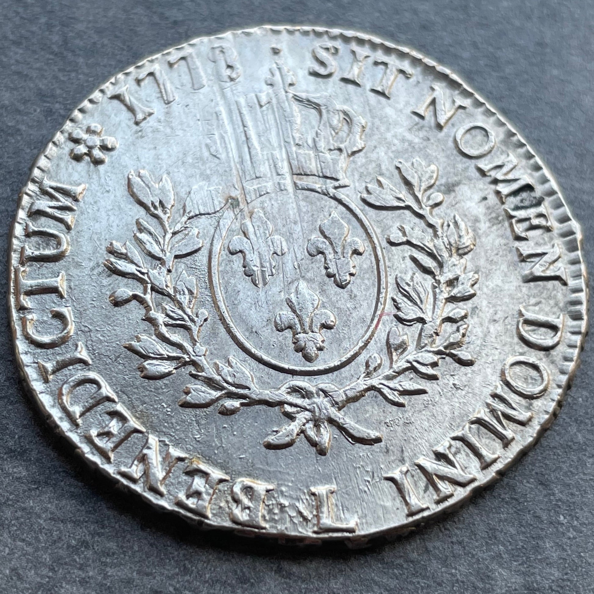 Louis XVI (1774-1792) Écu aux branches d'olivier 1778 L Bayonne Argent 29,26 gr