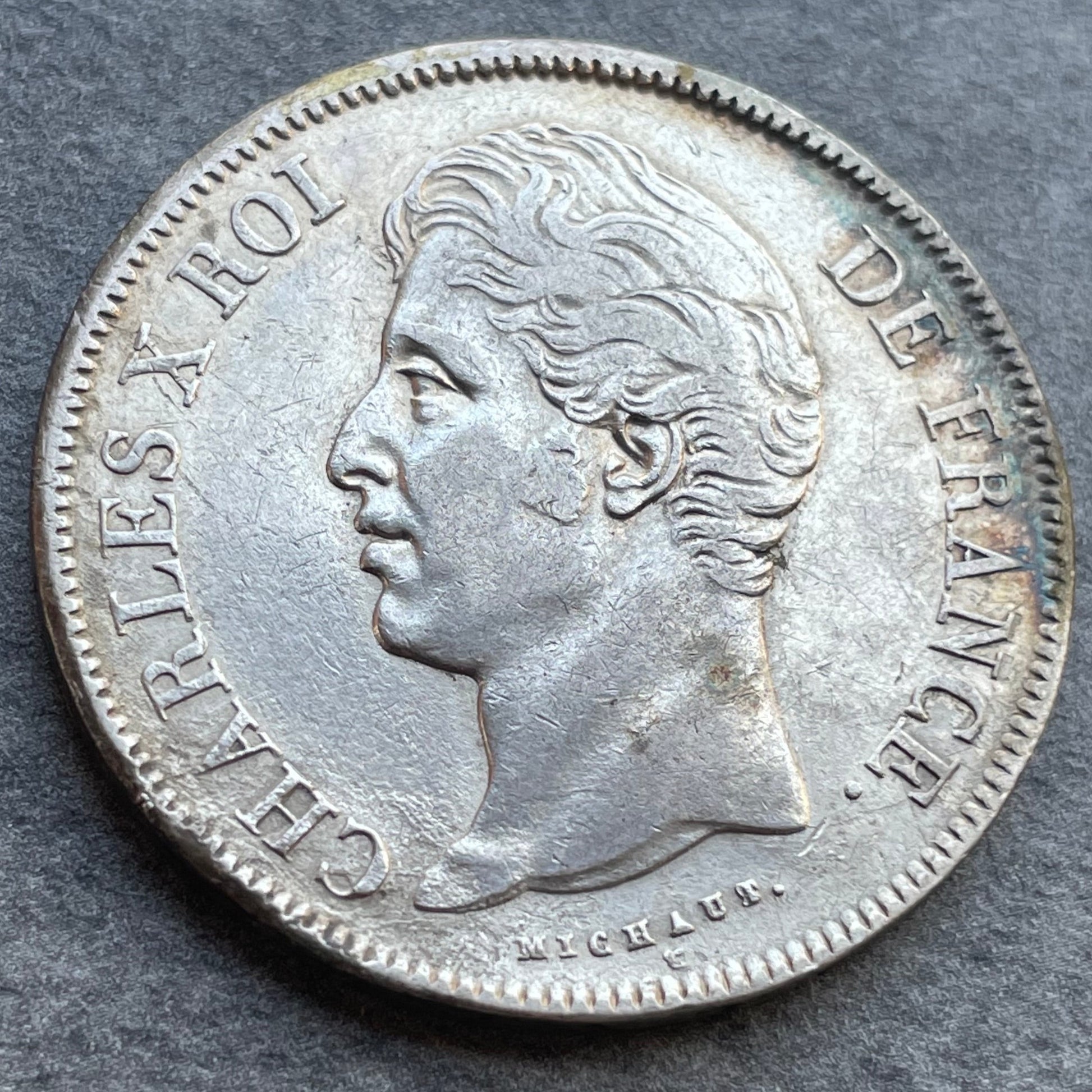 Charles X (1824-1830) 5 Francs Argent 1828 M Toulouse 24,81 gr