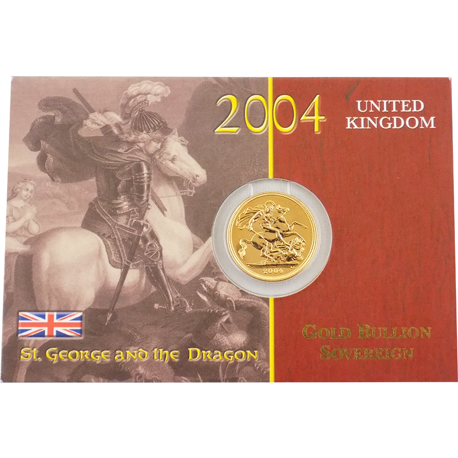 UK Angleterre United Kingdom Souverain Or 2004 Gold Sovereign in Presentation Packaging 7,99 gr Elisabeth II