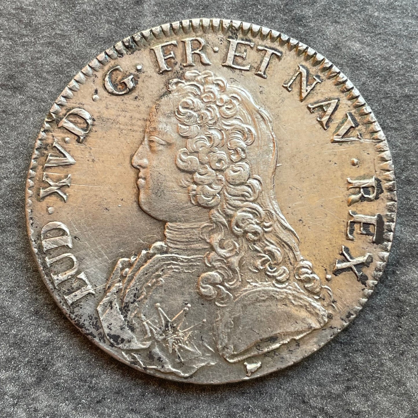 Luis XV (1715-1774) Escudo con ramas de olivo 1726 I Limoges - 29,13 gr - G. 321