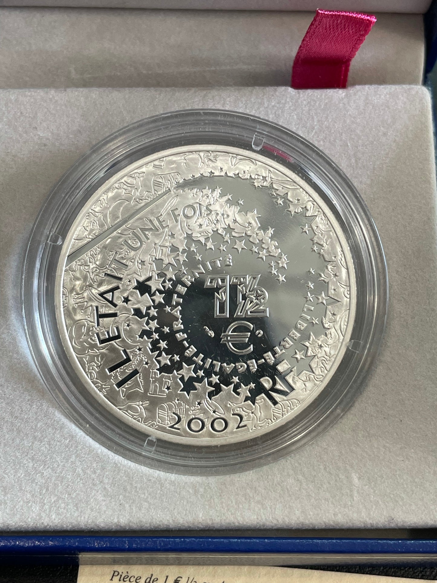 Monnaie de Paris 1€ 1/2 Plata CENICIENTA 2002 Proof en color