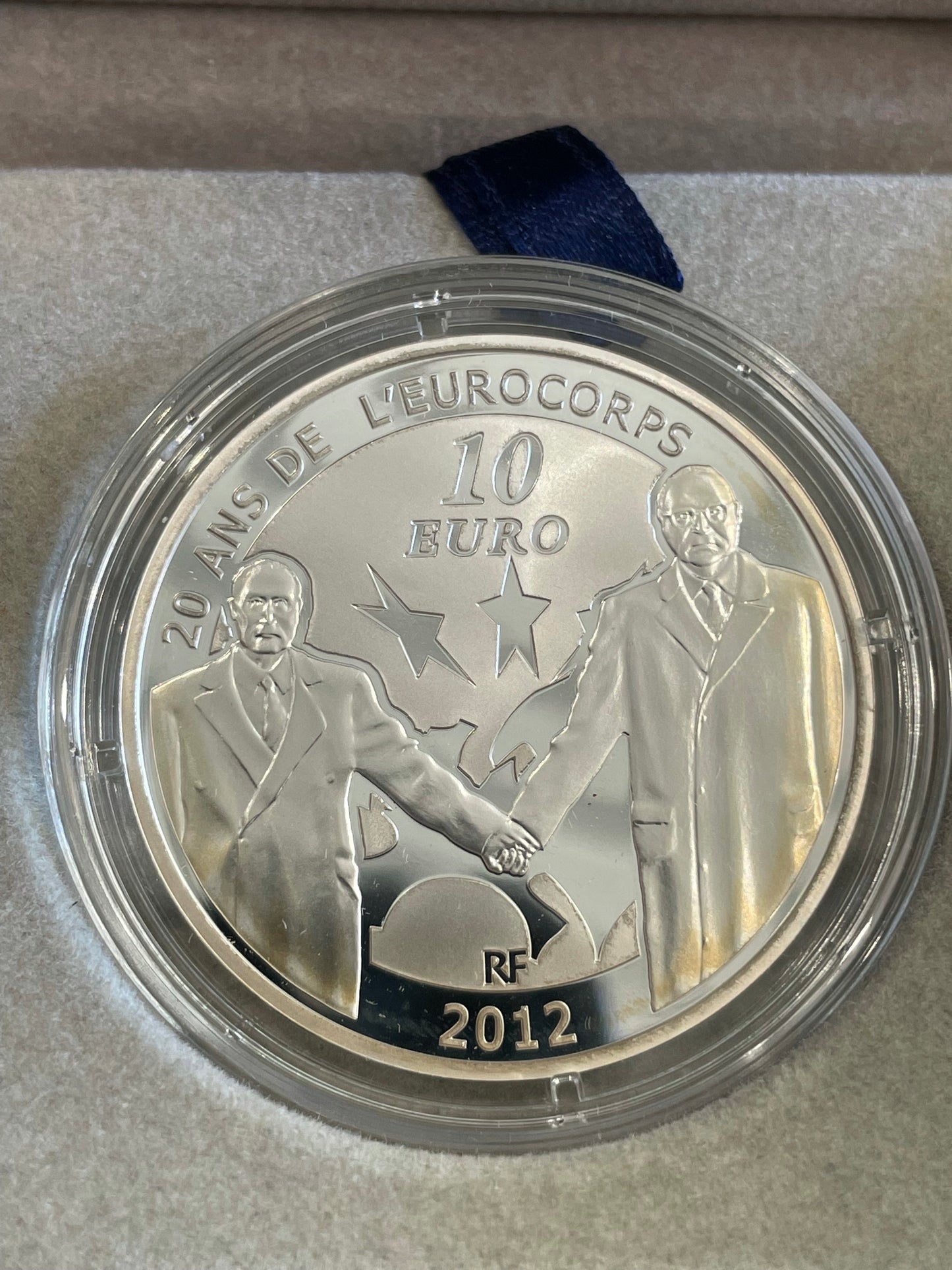 Monnaie De Paris 10€ Plata Proof 20 Años del Eurocorps EUROPA 2012