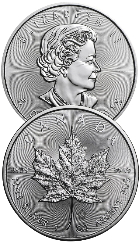 Hoja de Arce Canadá 1 Oz Plata 999.9 ‰ 31.10 Gr